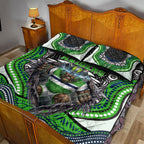 Canberra Raiders Quilt Bed Set The Scream of Lightning Eyes - Indigenous Dot Ripping Effect