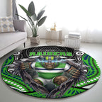 Canberra Raiders Round Carpet The Scream of Lightning Eyes - Indigenous Dot Ripping Effect