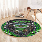 Canberra Raiders Round Carpet The Scream of Lightning Eyes - Indigenous Dot Ripping Effect