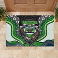 Canberra Raiders Rubber Doormat The Scream of Lightning Eyes - Indigenous Dot Ripping Effect