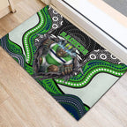 Canberra Raiders Rubber Doormat The Scream of Lightning Eyes - Indigenous Dot Ripping Effect