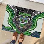Canberra Raiders Rubber Doormat The Scream of Lightning Eyes - Indigenous Dot Ripping Effect
