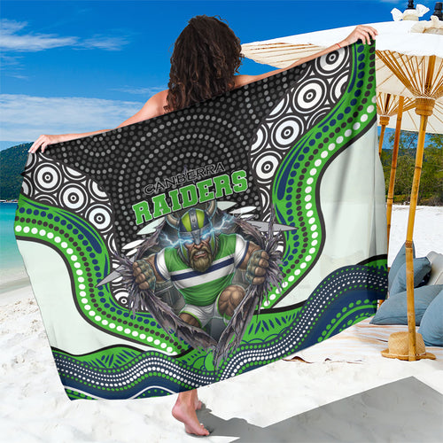 Canberra Raiders Sarong The Scream of Lightning Eyes - Indigenous Dot Ripping Effect