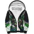 Canberra Raiders Sherpa Hoodie The Scream of Lightning Eyes - Indigenous Dot Ripping Effect