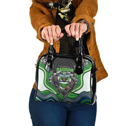 Canberra Raiders Shoulder Handbag The Scream of Lightning Eyes - Indigenous Dot Ripping Effect