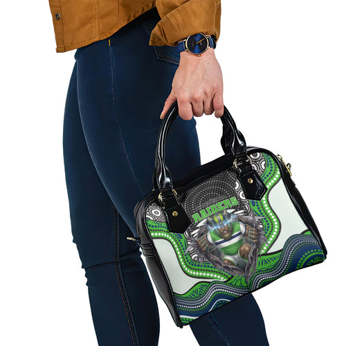Canberra Raiders Shoulder Handbag The Scream of Lightning Eyes - Indigenous Dot Ripping Effect