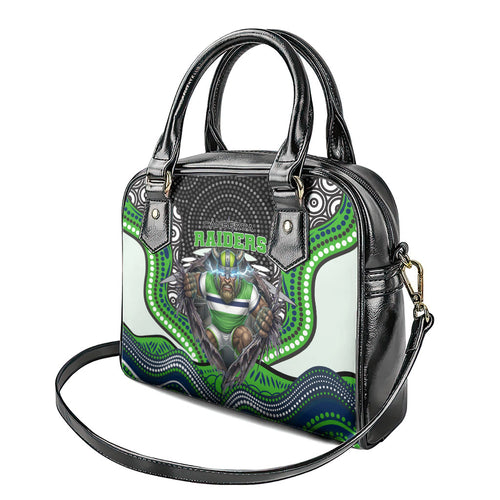 Canberra Raiders Shoulder Handbag The Scream of Lightning Eyes - Indigenous Dot Ripping Effect