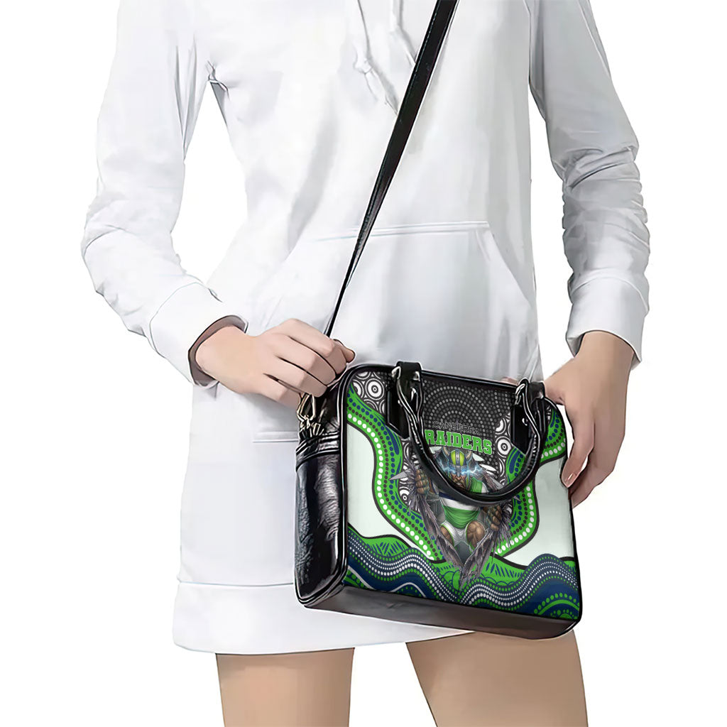 Canberra Raiders Shoulder Handbag The Scream of Lightning Eyes - Indigenous Dot Ripping Effect