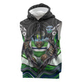 Canberra Raiders Sleeveless Hoodie The Scream of Lightning Eyes - Indigenous Dot Ripping Effect
