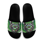 Canberra Raiders Slide Sandals The Scream of Lightning Eyes - Indigenous Dot Ripping Effect