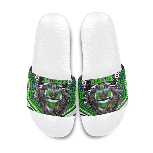 Canberra Raiders Slide Sandals The Scream of Lightning Eyes - Indigenous Dot Ripping Effect
