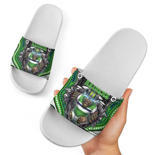 Canberra Raiders Slide Sandals The Scream of Lightning Eyes - Indigenous Dot Ripping Effect