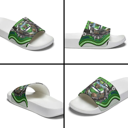 Canberra Raiders Slide Sandals The Scream of Lightning Eyes - Indigenous Dot Ripping Effect
