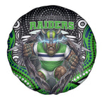 Canberra Raiders Spare Tire Cover The Scream of Lightning Eyes - Indigenous Dot Ripping Effect