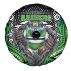 Canberra Raiders Spare Tire Cover The Scream of Lightning Eyes - Indigenous Dot Ripping Effect