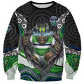 Canberra Raiders Sweatshirt The Scream of Lightning Eyes - Indigenous Dot Ripping Effect