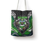 Canberra Raiders Tote Bag The Scream of Lightning Eyes - Indigenous Dot Ripping Effect
