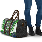 Canberra Raiders Travel Bag The Scream of Lightning Eyes - Indigenous Dot Ripping Effect