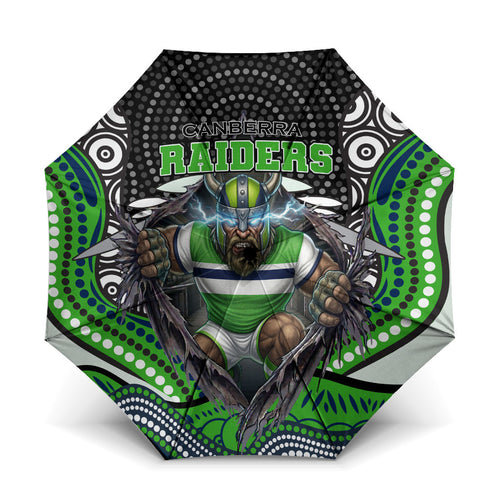 Canberra Raiders Umbrella The Scream of Lightning Eyes - Indigenous Dot Ripping Effect