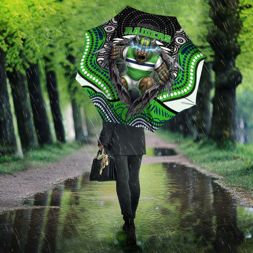 Canberra Raiders Umbrella The Scream of Lightning Eyes - Indigenous Dot Ripping Effect