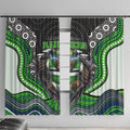 Canberra Raiders Window Curtain The Scream of Lightning Eyes - Indigenous Dot Ripping Effect
