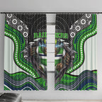 Canberra Raiders Window Curtain The Scream of Lightning Eyes - Indigenous Dot Ripping Effect