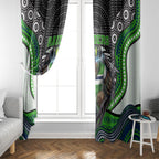 Canberra Raiders Window Curtain The Scream of Lightning Eyes - Indigenous Dot Ripping Effect