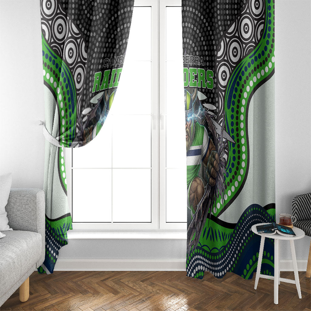 Canberra Raiders Window Curtain The Scream of Lightning Eyes - Indigenous Dot Ripping Effect