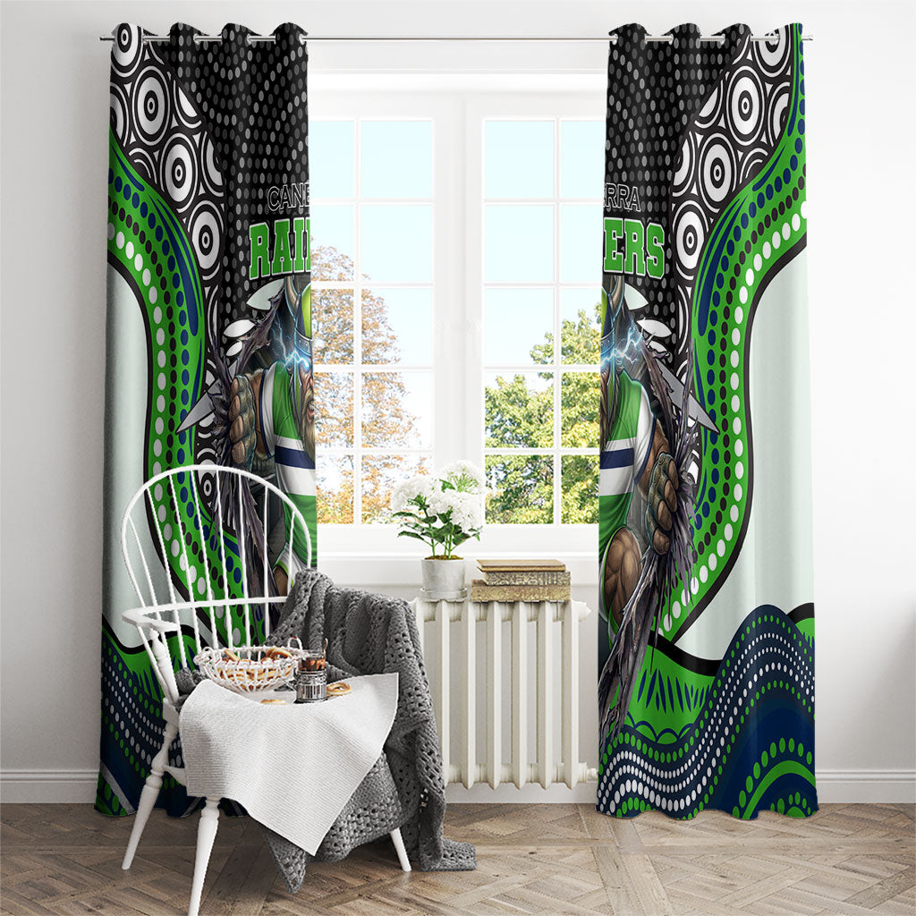 Canberra Raiders Window Curtain The Scream of Lightning Eyes - Indigenous Dot Ripping Effect