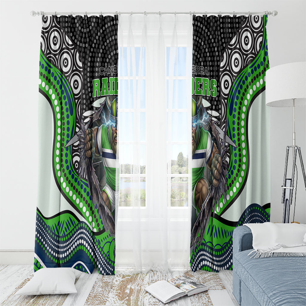 Canberra Raiders Window Curtain The Scream of Lightning Eyes - Indigenous Dot Ripping Effect