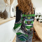 Canberra Raiders Women Casual Shirt The Scream of Lightning Eyes - Indigenous Dot Ripping Effect