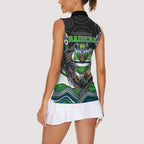 Canberra Raiders Women Sleeveless Polo Shirt The Scream of Lightning Eyes - Indigenous Dot Ripping Effect