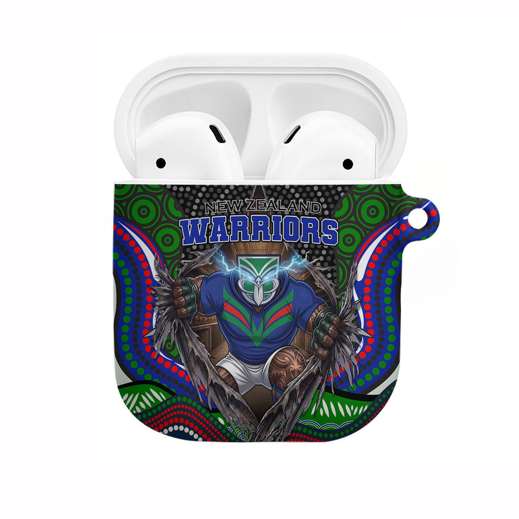 New Zealand Warriors AirPods Case The Scream of Lightning Eyes - Indigenous Dot Ripping Effect