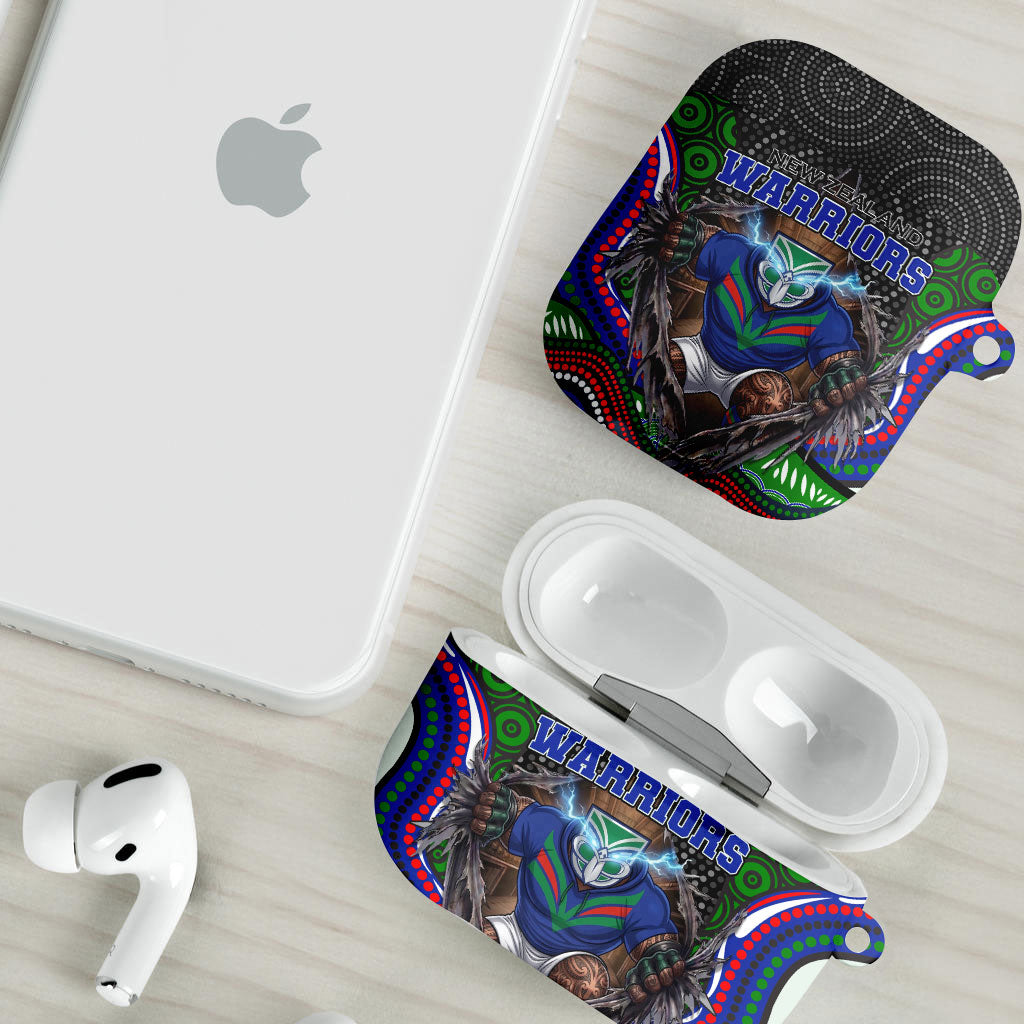 New Zealand Warriors AirPods Case The Scream of Lightning Eyes - Indigenous Dot Ripping Effect