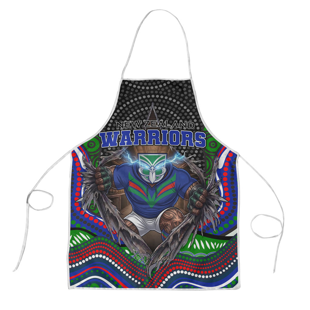 New Zealand Warriors Apron The Scream of Lightning Eyes - Indigenous Dot Ripping Effect