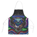 New Zealand Warriors Apron The Scream of Lightning Eyes - Indigenous Dot Ripping Effect