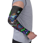 New Zealand Warriors Arm Sleeves The Scream of Lightning Eyes - Indigenous Dot Ripping Effect