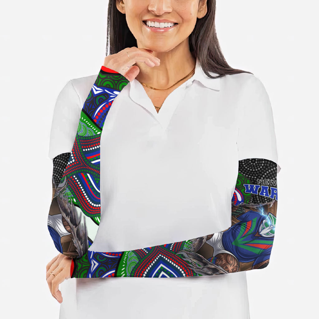 New Zealand Warriors Arm Sleeves The Scream of Lightning Eyes - Indigenous Dot Ripping Effect