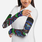 New Zealand Warriors Arm Sleeves The Scream of Lightning Eyes - Indigenous Dot Ripping Effect