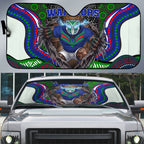 New Zealand Warriors Auto Sun Shade The Scream of Lightning Eyes - Indigenous Dot Ripping Effect