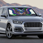 New Zealand Warriors Auto Sun Shade The Scream of Lightning Eyes - Indigenous Dot Ripping Effect
