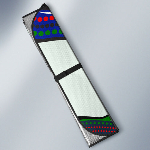 New Zealand Warriors Auto Sun Shade The Scream of Lightning Eyes - Indigenous Dot Ripping Effect