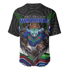 New Zealand Warriors Baseball Jersey The Scream of Lightning Eyes - Indigenous Dot Ripping Effect