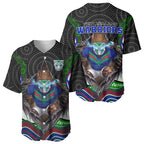 New Zealand Warriors Baseball Jersey The Scream of Lightning Eyes - Indigenous Dot Ripping Effect