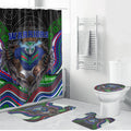 New Zealand Warriors Bathroom Set The Scream of Lightning Eyes - Indigenous Dot Ripping Effect