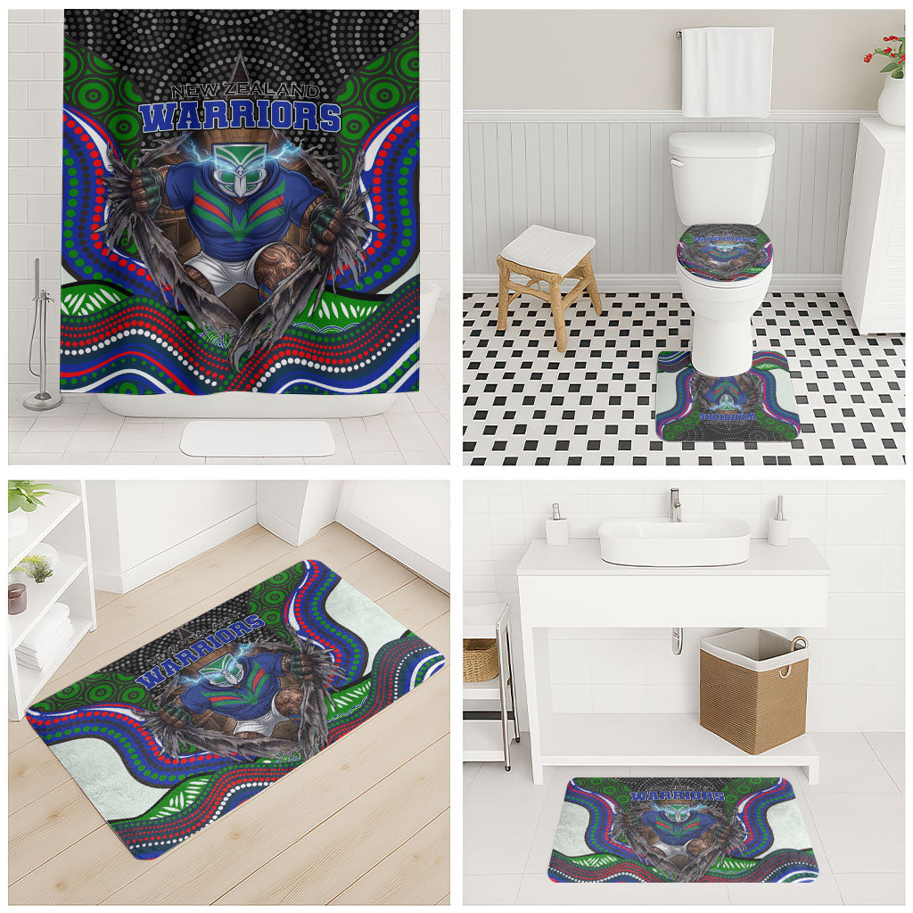 New Zealand Warriors Bathroom Set The Scream of Lightning Eyes - Indigenous Dot Ripping Effect