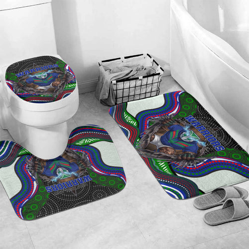New Zealand Warriors Bathroom Set The Scream of Lightning Eyes - Indigenous Dot Ripping Effect