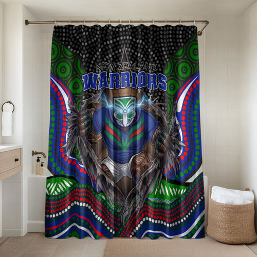 New Zealand Warriors Bathroom Set The Scream of Lightning Eyes - Indigenous Dot Ripping Effect