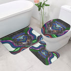 New Zealand Warriors Bathroom Set The Scream of Lightning Eyes - Indigenous Dot Ripping Effect