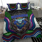 New Zealand Warriors Bedding Set The Scream of Lightning Eyes - Indigenous Dot Ripping Effect